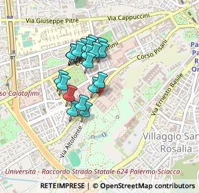 Mappa Via Agostino Catalano, 90126 Palermo PA, Italia (0.3745)