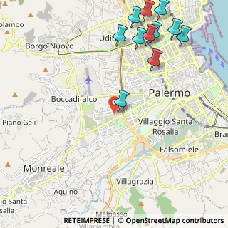 Mappa Via Crocifisso a Pietratagliata, 90135 Palermo PA, Italia (3.14364)