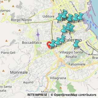 Mappa Via Crocifisso a Pietratagliata, 90135 Palermo PA, Italia (2.458)