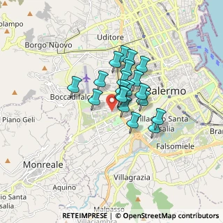 Mappa Via Crocifisso a Pietratagliata, 90135 Palermo PA, Italia (1.2315)
