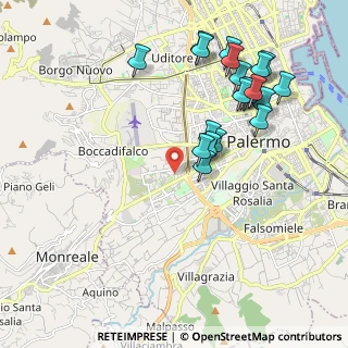 Mappa Via Crocifisso a Pietratagliata, 90135 Palermo PA, Italia (2.384)