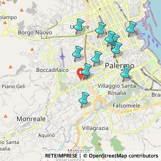 Mappa Via Crocifisso a Pietratagliata, 90135 Palermo PA, Italia (2.13636)
