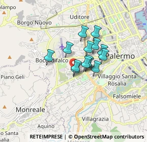 Mappa Via Bragaglia Marinella, 90129 Palermo PA, Italia (1.165)