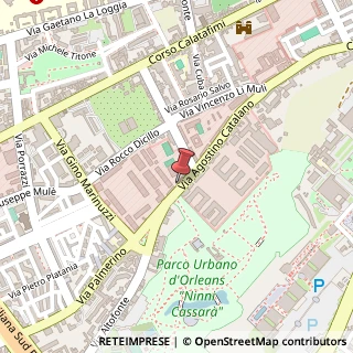 Mappa Via Agostino Catalano,  12, 90129 Palermo, Palermo (Sicilia)