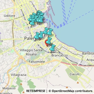 Mappa Via Luigi Manfredi, 90127 Palermo PA, Italia (2.163)