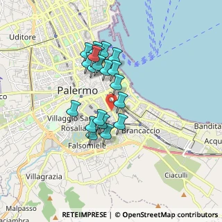 Mappa Via Luigi Manfredi, 90127 Palermo PA, Italia (1.569)
