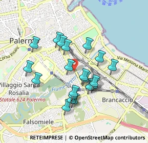Mappa Via Luigi Manfredi, 90127 Palermo PA, Italia (0.878)
