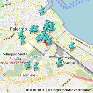 Mappa Via Luigi Manfredi, 90127 Palermo PA, Italia (0.9415)
