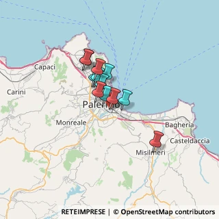 Mappa Via Luigi Manfredi, 90127 Palermo PA, Italia (4.68333)