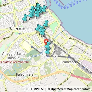 Mappa Via Maestri del Lavoro, 90124 Palermo PA, Italia (1.3905)