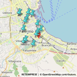 Mappa Via Maestri del Lavoro, 90124 Palermo PA, Italia (2.08357)