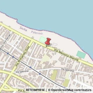 Mappa Via Messina Marine, 411, 90123 Palermo, Palermo (Sicilia)
