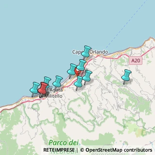 Mappa Via Indipendenza, 98070 Capri Leone ME, Italia (7.04083)