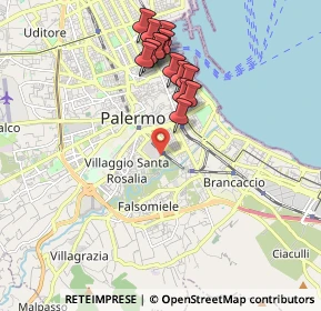 Mappa Via Gaetano Parlavecchio, 90127 Palermo PA, Italia (2.03643)