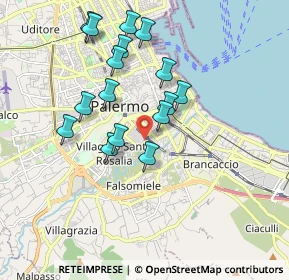 Mappa Via Gaetano Parlavecchio, 90127 Palermo PA, Italia (1.90625)