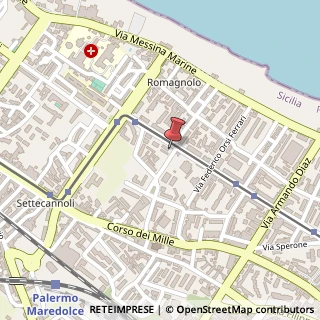 Mappa Via Domenico Bazzano, 3A/3B, 90123 Palermo, Palermo (Sicilia)