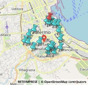Mappa Via Volontari Italiani del Sangue, 90128 Palermo PA, Italia (1.5285)