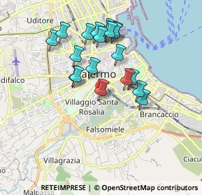 Mappa Via Volontari Italiani del Sangue, 90128 Palermo PA, Italia (1.8445)