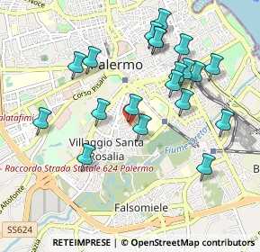 Mappa Via Volontari Italiani del Sangue, 90128 Palermo PA, Italia (1.1)