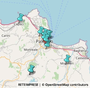 Mappa Via Volontari Italiani del Sangue, 90128 Palermo PA, Italia (5.74091)