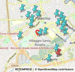Mappa Via Carlo Citarrella, 90128 Palermo PA, Italia (1.2565)