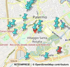Mappa Via Carlo Citarrella, 90128 Palermo PA, Italia (1.36)