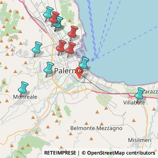 Mappa Via Guadagna, 90124 Palermo PA, Italia (5.43583)