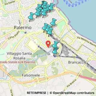 Mappa Via Guadagna, 90124 Palermo PA, Italia (1.424)