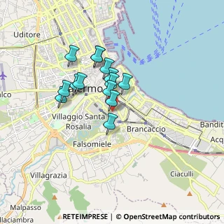 Mappa Via Guadagna, 90124 Palermo PA, Italia (1.44643)