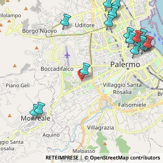 Mappa Via Pietratagliata, 90135 Palermo PA, Italia (3.58556)