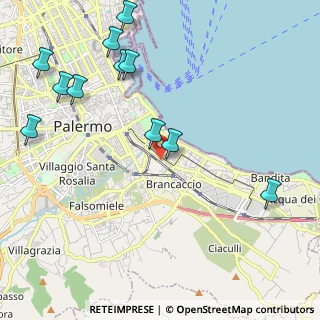 Mappa Via Letterio Lizio Bruno, 90124 Palermo PA, Italia (2.89818)
