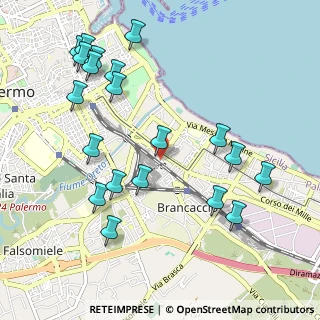Mappa Via Letterio Lizio Bruno, 90124 Palermo PA, Italia (1.309)