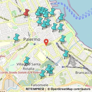 Mappa Via Giuseppe Patricolo, 90127 Palermo PA, Italia (1.3485)