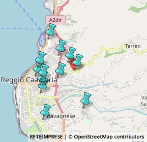 Mappa Via Reggio Campi 2º Tronco dir Barreca, 89126 Reggio di Calabria RC, Italia (1.83667)