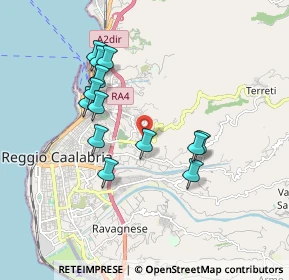 Mappa Via Reggio Campi 2º Tronco dir Barreca, 89126 Reggio di Calabria RC, Italia (1.86538)