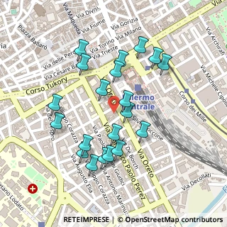 Mappa Via Gabriele Buccola, 90127 Palermo PA, Italia (0.25)