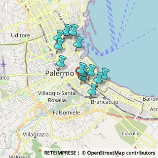Mappa Via Gabriele Buccola, 90127 Palermo PA, Italia (1.44071)