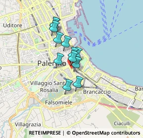 Mappa Via Gabriele Buccola, 90127 Palermo PA, Italia (1.28)