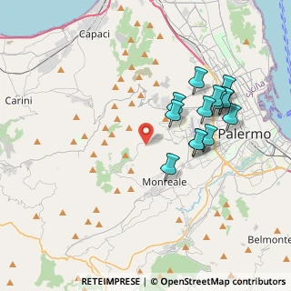 Mappa Via S. Martino, 90046 Piano dei Geli PA, Italia (4.08214)