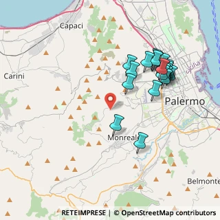 Mappa Via S. Martino, 90046 Piano dei Geli PA, Italia (4.435)