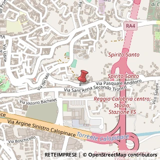 Mappa Via Pasquale Andiloro, 36/B, 89128 Reggio di Calabria, Reggio di Calabria (Calabria)