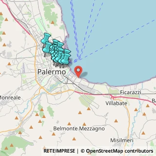 Mappa Via Alagna Giacomo, 90123 Palermo PA, Italia (3.57765)