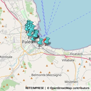 Mappa Fondo Tinnirello, 90123 Palermo PA, Italia (3.63333)