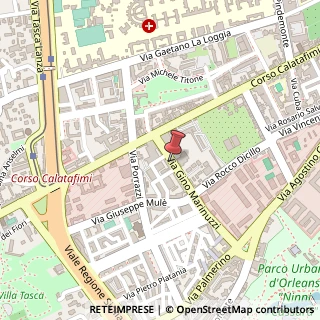 Mappa Via Gino Marinuzzi, 98, 90129 Palermo, Palermo (Sicilia)