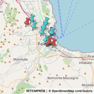 Mappa Via Enrico Toti, 90127 Palermo PA, Italia (2.54615)