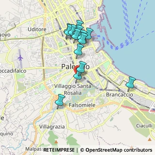 Mappa Via Giuseppe Basile, 90127 Palermo PA, Italia (1.98667)
