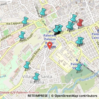 Mappa Via Giuseppe Basile, 90127 Palermo PA, Italia (0.6135)