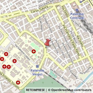 Mappa Strada di Scacciapensieri, 11, 90127 Palermo, Palermo (Sicilia)