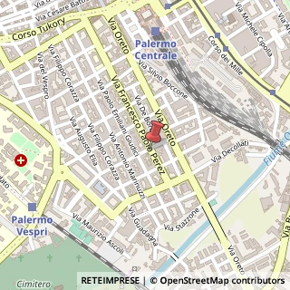 Mappa Via Vincenzo Mortillaro, 30, 90127 Palermo, Palermo (Sicilia)