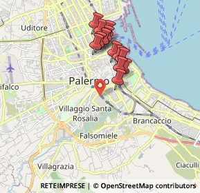 Mappa Piazza Nicola Leotta 1 Padiglione chirurgia, 90127 Palermo PA, Italia (1.77)